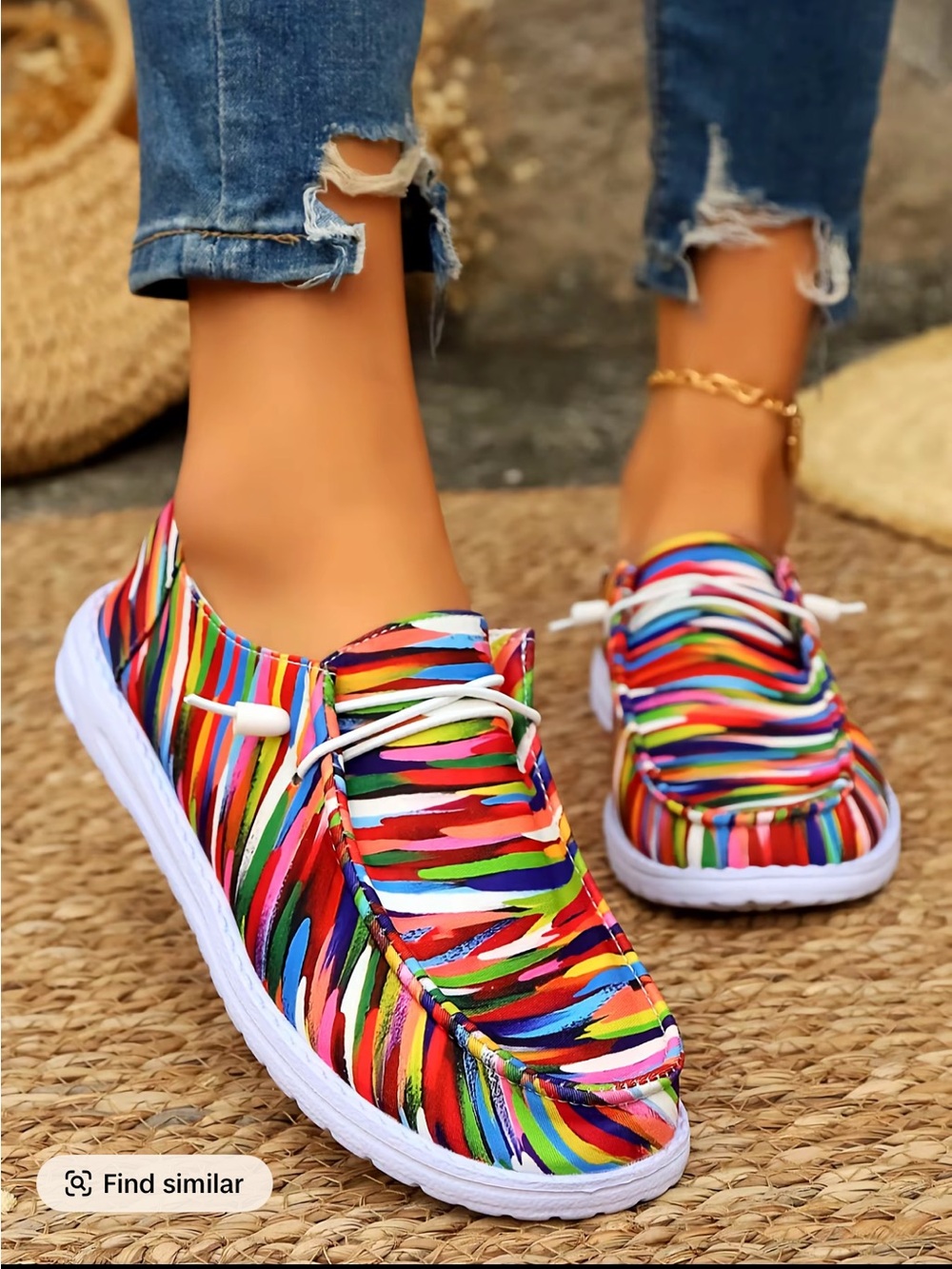 Multicolor Women's Casual Slip-On Sneakers